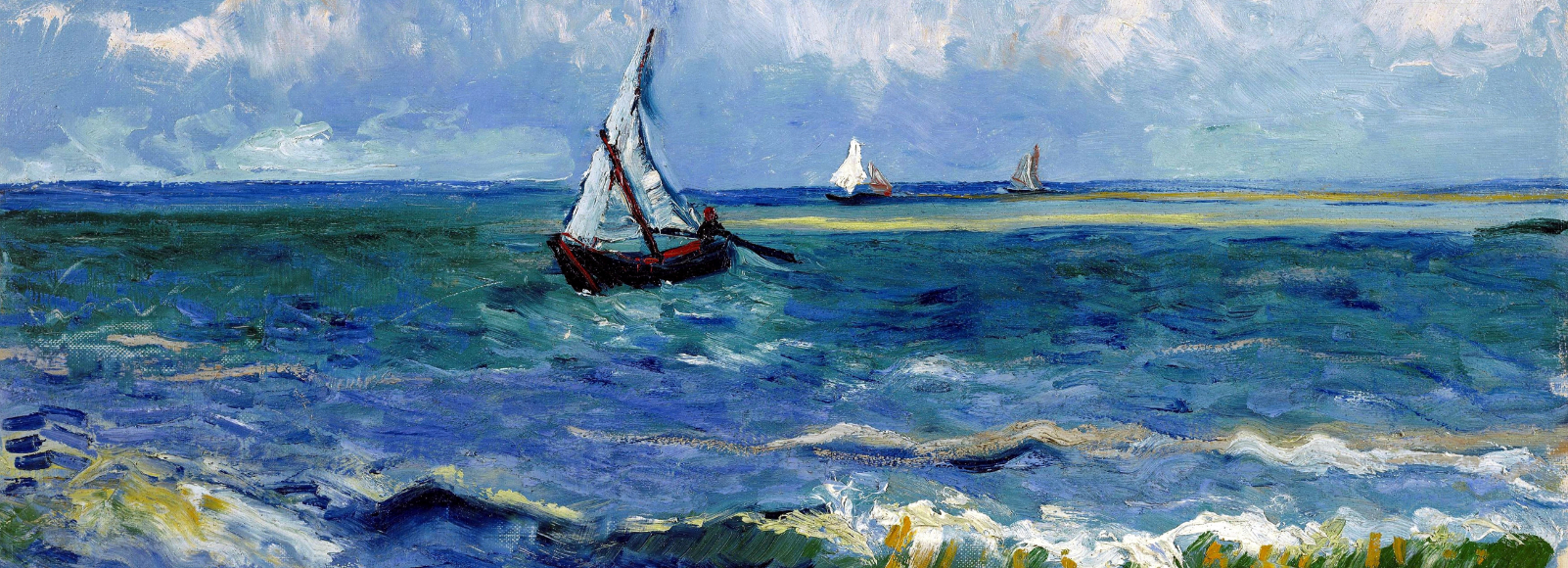 Grafik Van Gogh Segelschiff